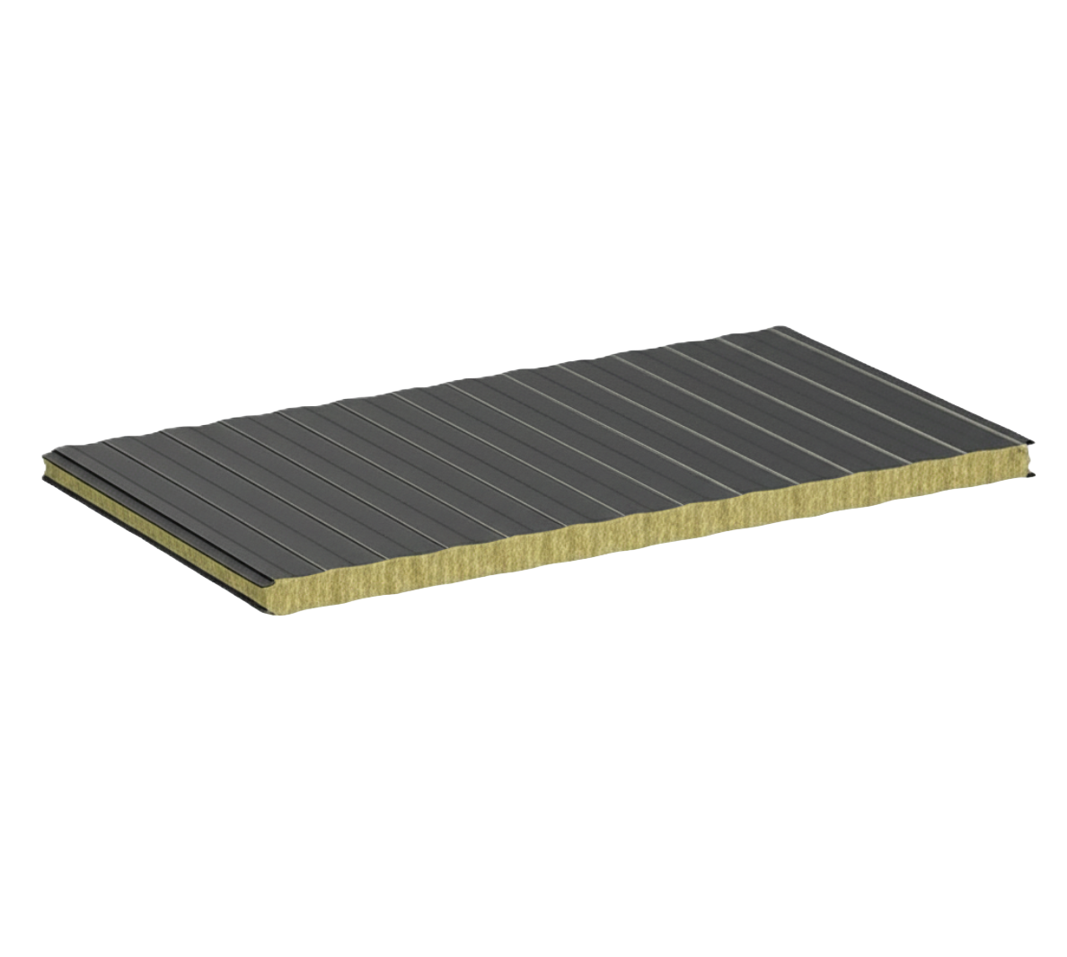 Wall sandwich panels with mineral wool